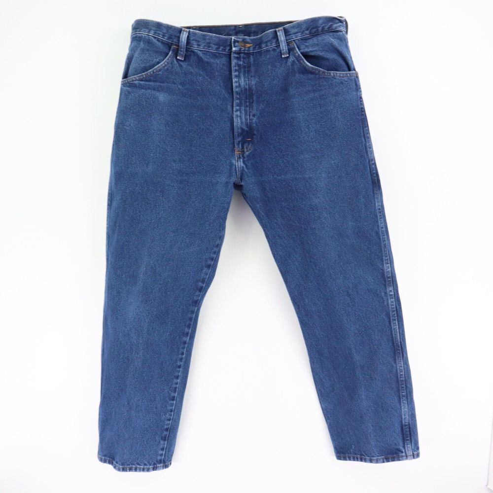 Rustler Jeans Mens Size 40x30 Blue Dark Wash Denim 100% Cotton Straight Leg